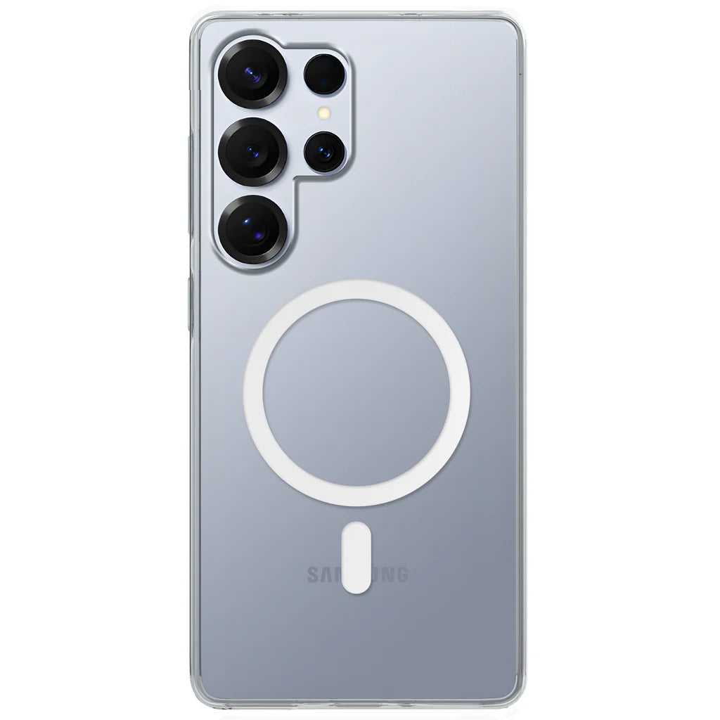 Galaxy S26 Ultra Strong White Magnetic Transparent Back Cover
