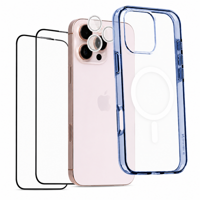 Mega Krishto Gadgets Combo – Transparent Protection Kit (Transparent Case Case + Camera Lens + 2 Pack of Screen Guards)