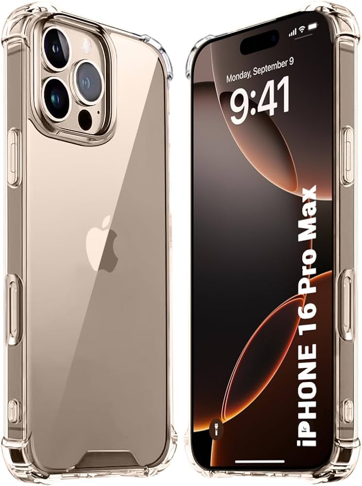 IPhone 16 PRO MAX White Transparent Back Cover