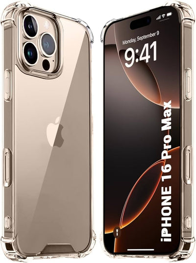 IPhone 16 PRO MAX White Transparent Back Cover