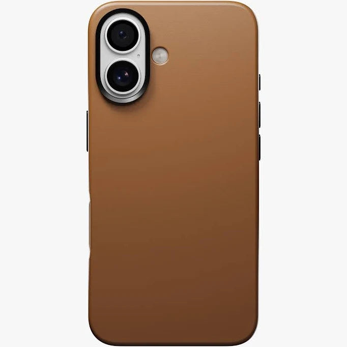Premium Leather Case for iPhone 16 – Stylish Slim Back Cover (Brown, Blue, Black, Grey)