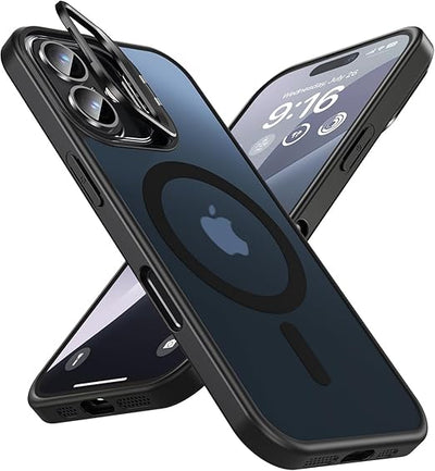 Matte Kickstand Case for iPhone 16 – Slim Shockproof Back Cover with Stand