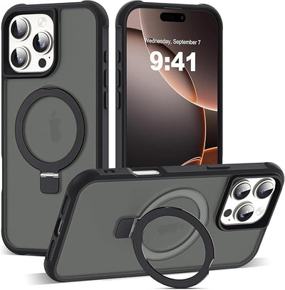 Matte Kickstand Case for iPhone 16 Pro Max – Rugged Slim Cover with Stand
