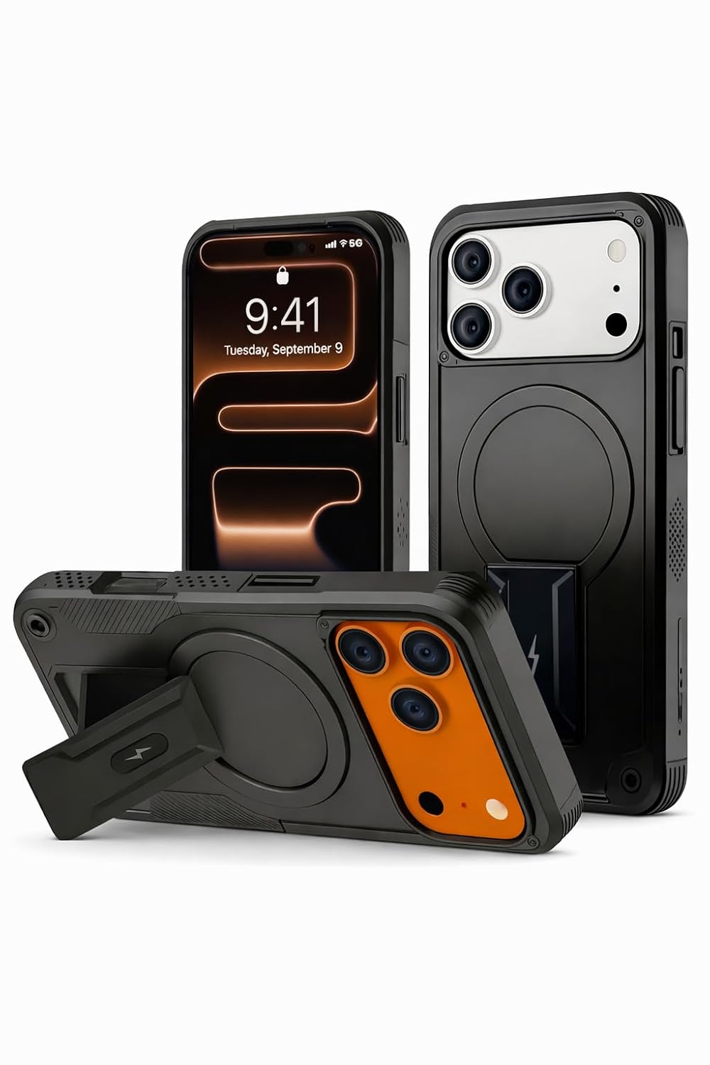 Matte Kickstand Case for iPhone 17 Pro Max – Rugged Slim Cover with Stand