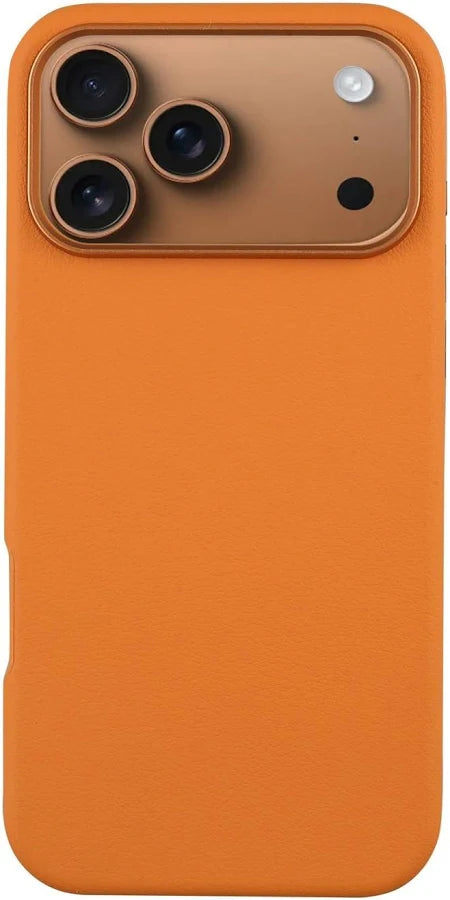 Premium Leather Case for iPhone 17 Pro Max – Luxury Protective Slim Cover (Black, Orange, Brown, Blue, Grey)