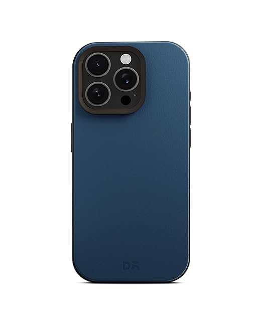 Premium Leather Case for iPhone 16 Pro – Shockproof Slim Cover (Brown, Blue, Black, Grey)