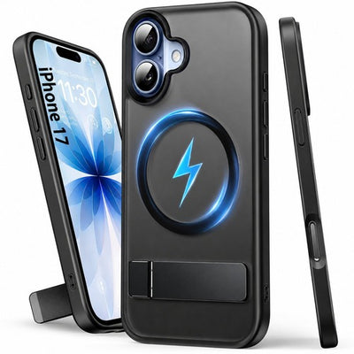 Matte Kickstand Case for iPhone 17 – Slim Shockproof Back Cover with Stand