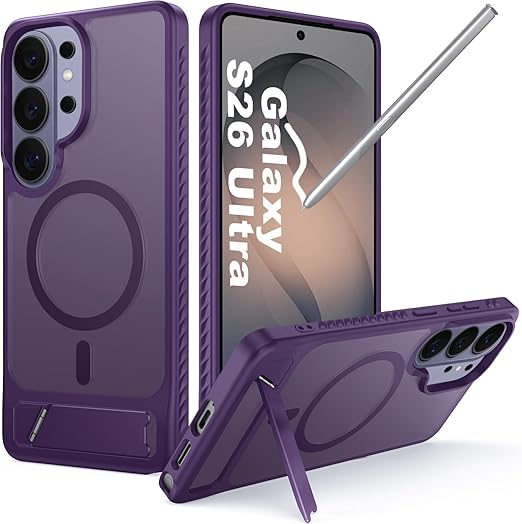 Matte Kickstand Case for Samsung Galaxy S26 Ultra – Shockproof Slim Case